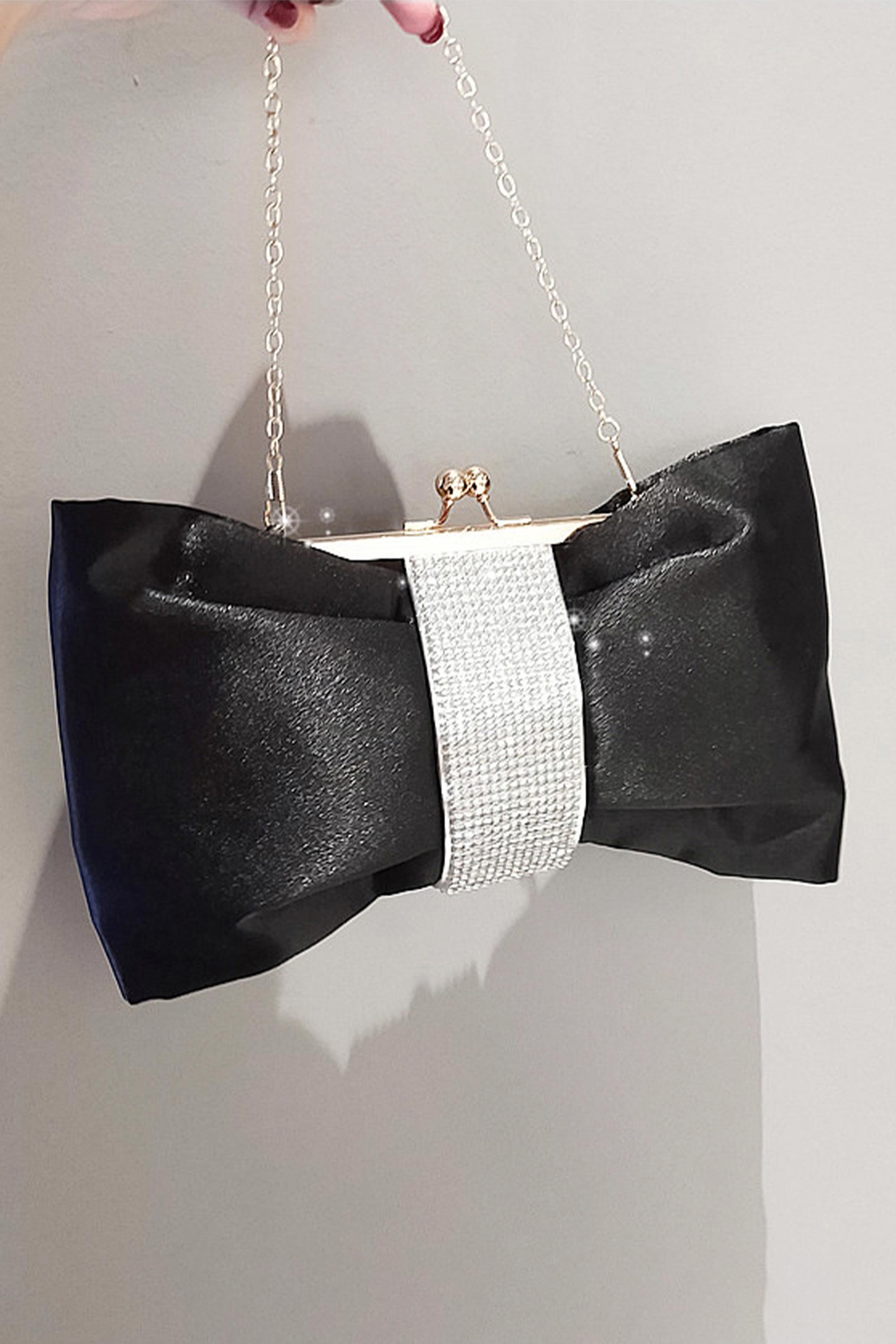 Borsetta Sera Donna Con Strass - Pochette Brillante Per Feste E Matrimoni