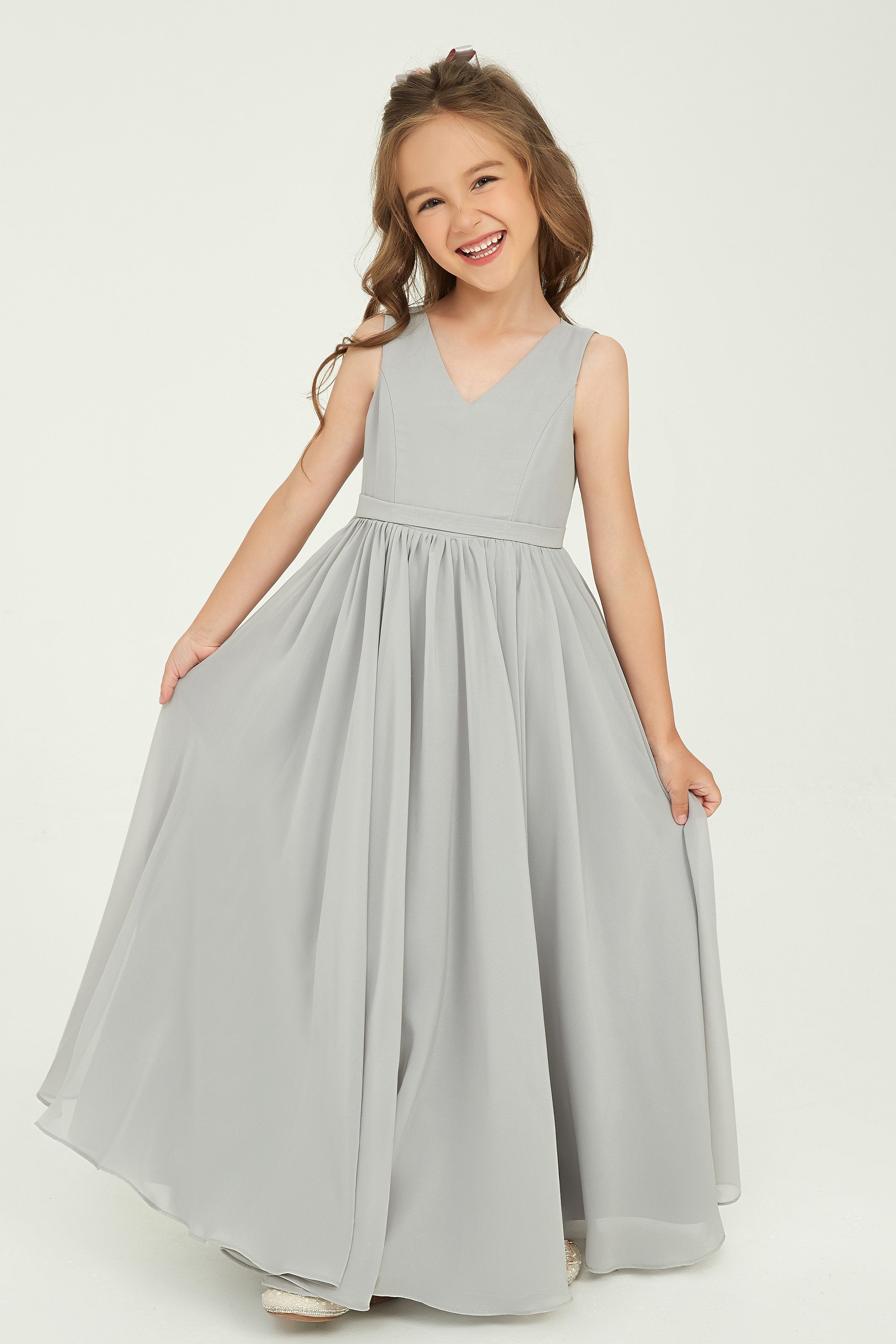 SHEIN Vesto Organza Per Bambine Con Meraviglioso Tessuto A - Foto 5