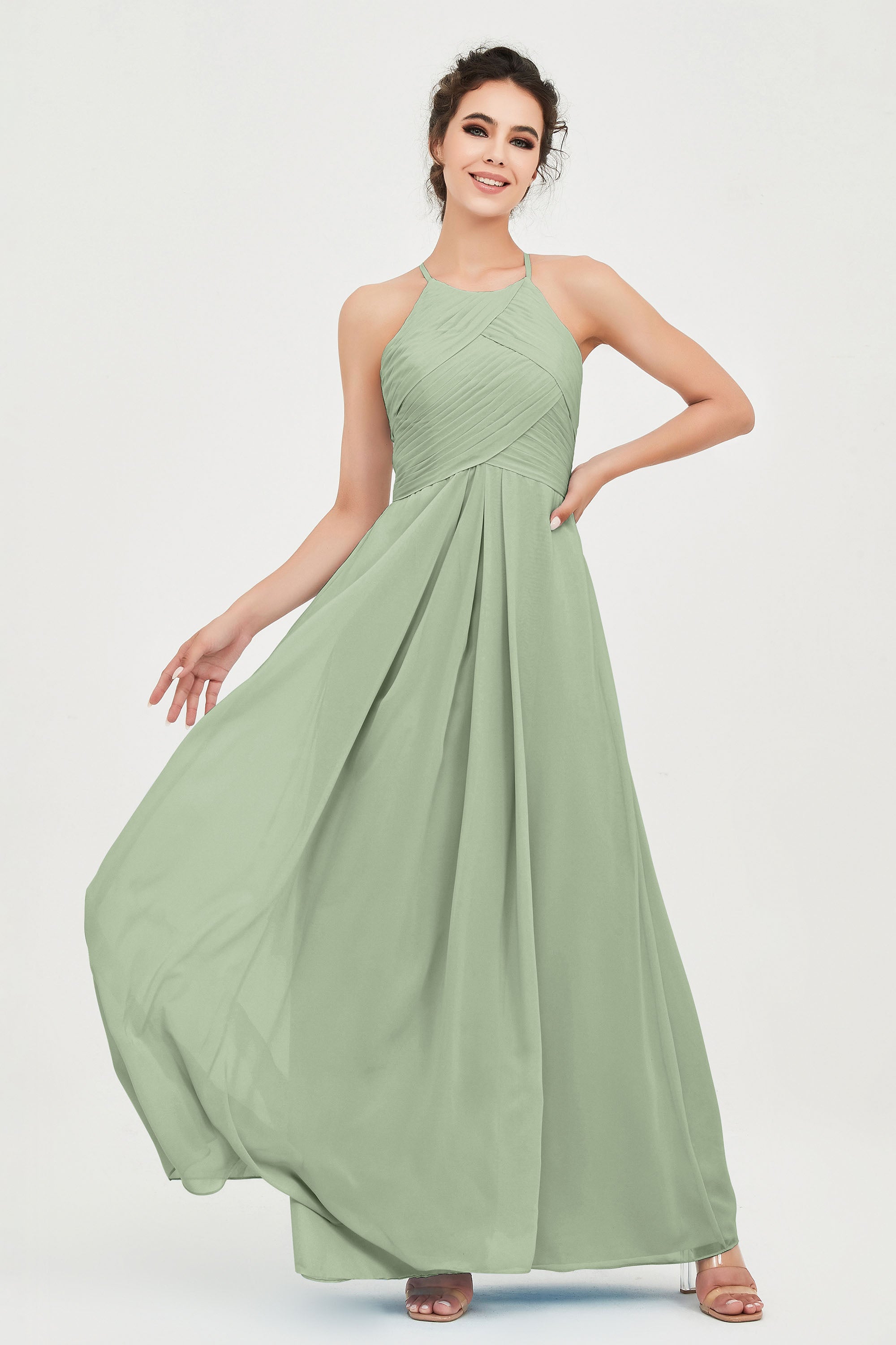 Maya Deluxe Donna per Damigella d'Onore, Maxi Abito con Scollo all Maya Deluxe Donna per Damigella d'Onore, Maxi Abito con Scollo all