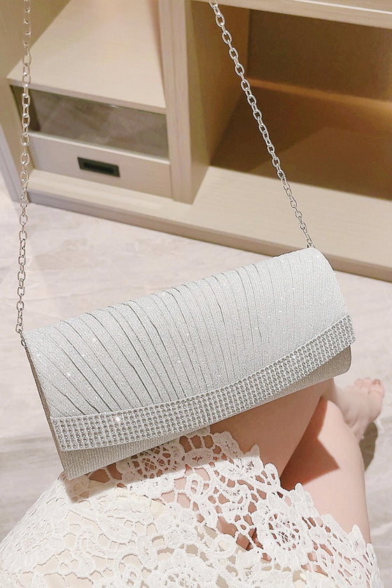 Borsa Donna Ecopelle Elegante - Pochette Sera Con Catena Rimovibile Per Matrimoni E Eventi - Foto 1