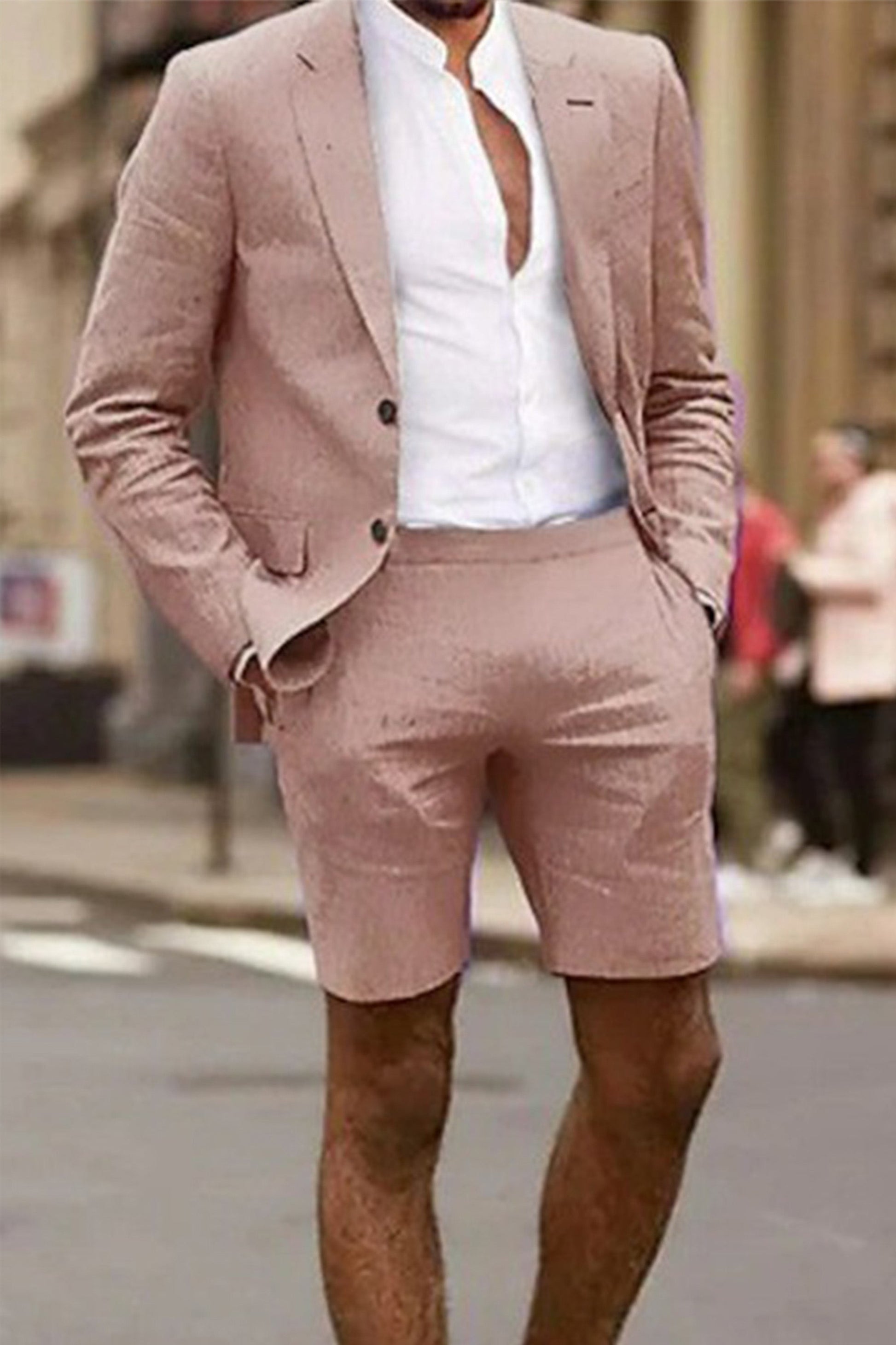 Giacca Con Pantaloncini Uomo Completo Casual Da Uomo Con Giacca E