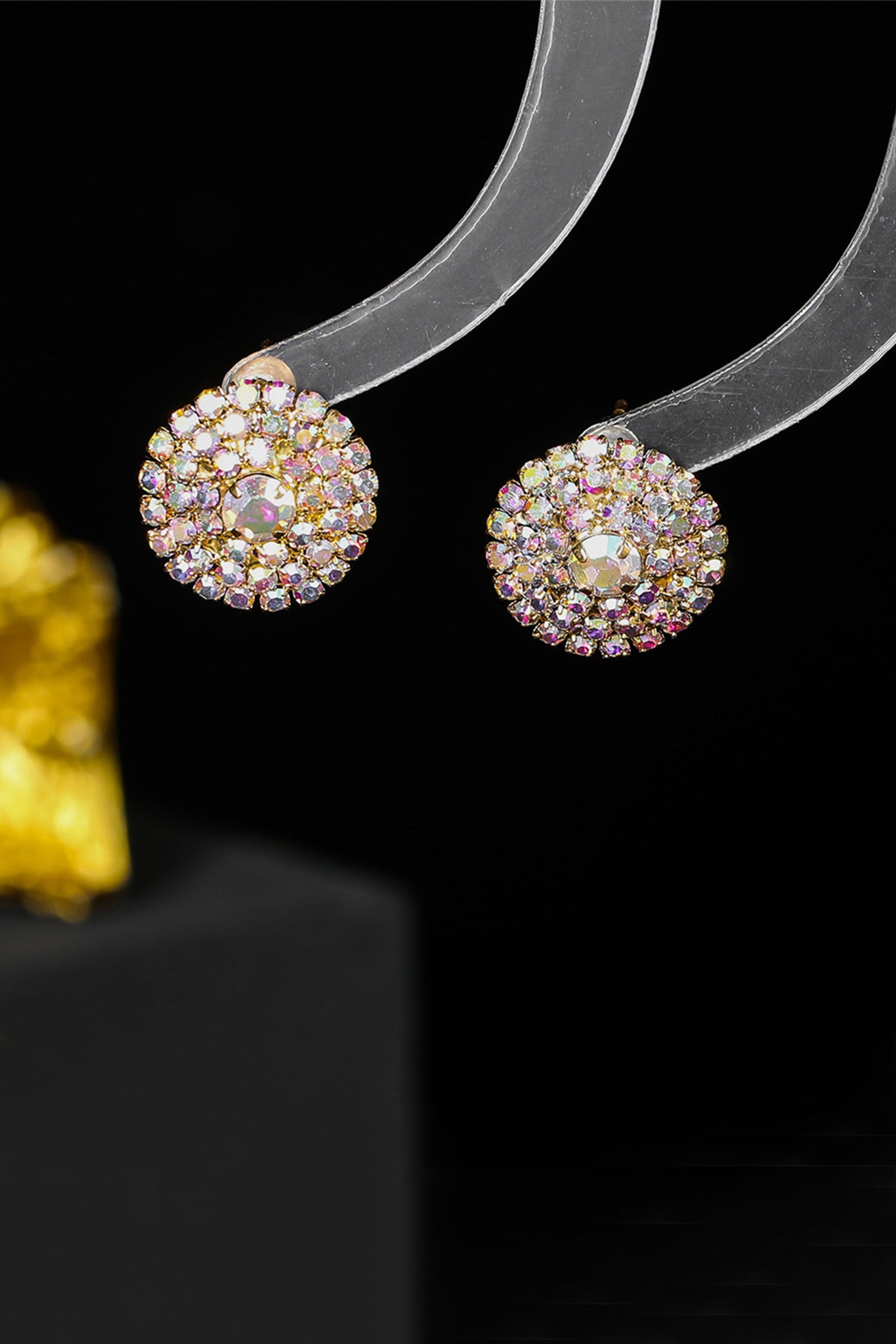 Orecchini Di Cristallo Vintage – Ovali A Goccia Con Strass E Zirconi, Colore Oro, Per Donna E Ragazza