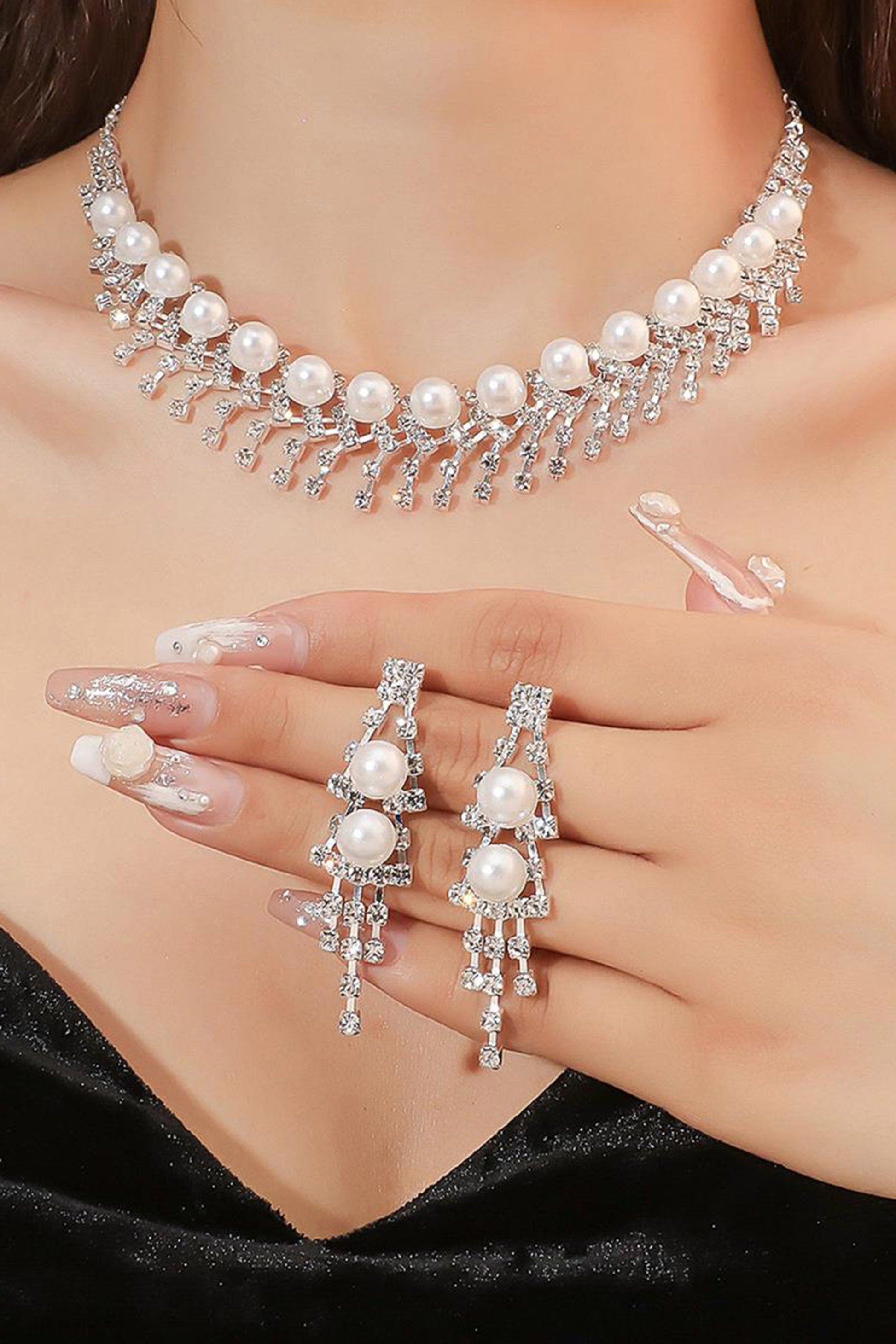 Set Di Gioielli Da Sposa Con Strass Cristallino |Orecchini Di Collana |Prom, Pageant, Party Da 7,75 € | DHgate Set Di Gioielli Da Sposa Con Strass Cristallino |Orecchini Di Collana |Prom, Pageant, Party Da 7,75 € | DHgate