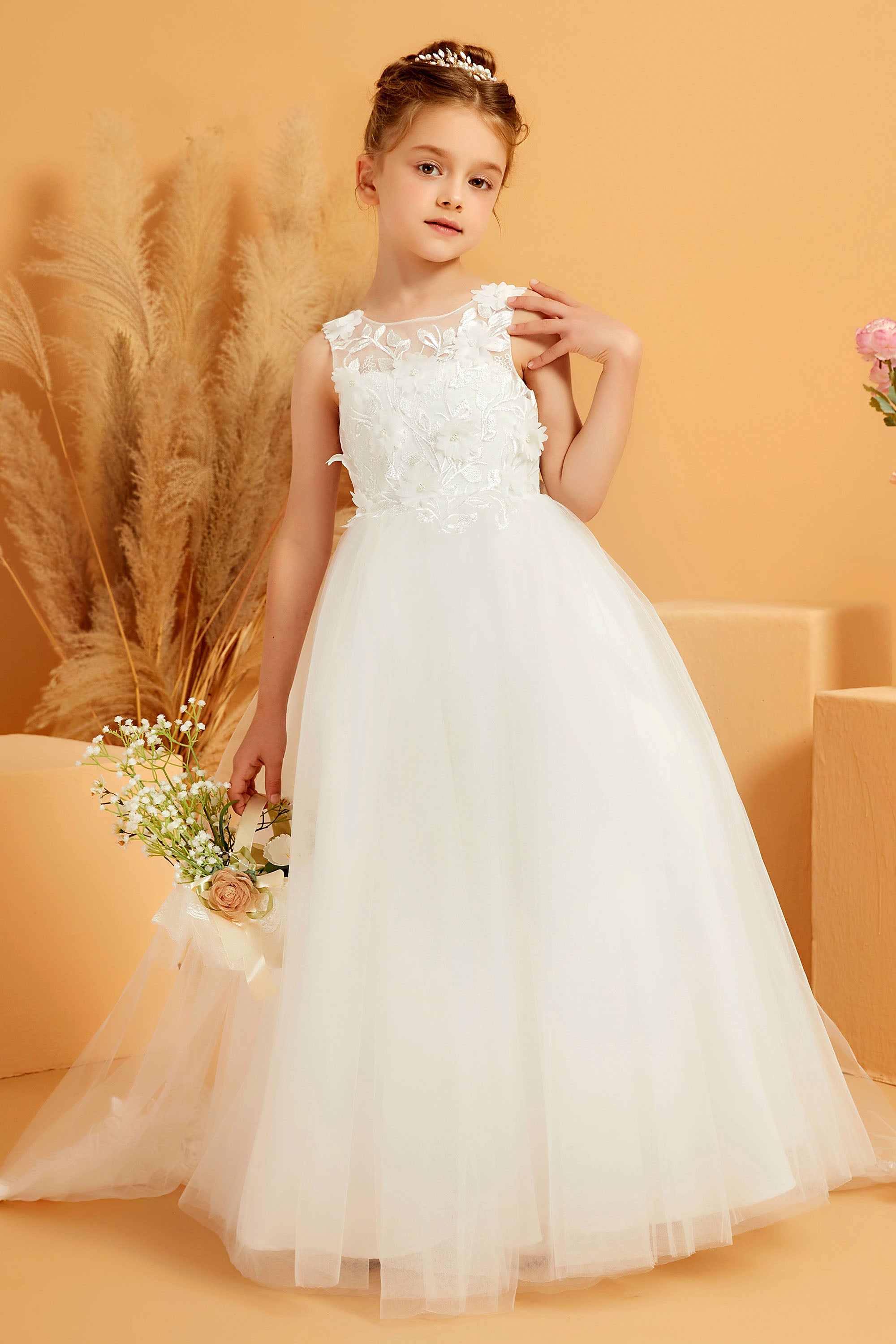 Abito Bimba Da Damigella Azzurro Ricamato 100-160cm | SWEET MOMMY - Foto 2