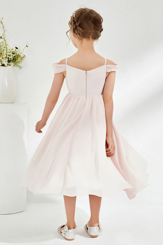 Abito Da Damigella Con Fiori - Chiffon E Cotone, Per Matrimoni E Occasioni Speciali, Taglie Bambino - Foto 12
