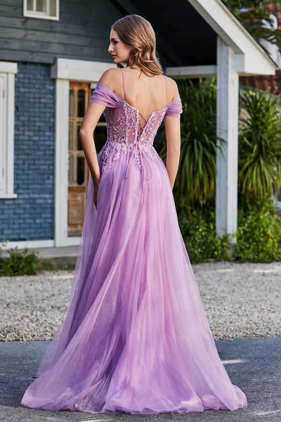 Abito Scarpe Viola Cerimonia Elegante Abito Viola Lungo Vestito
