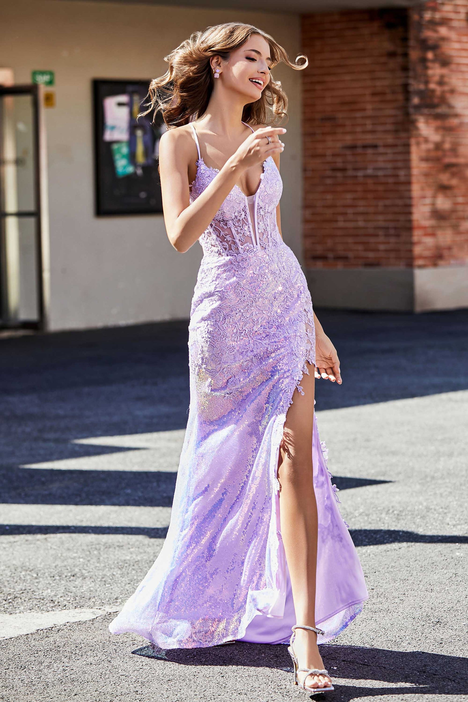 Vestito Lilla Vestiti Per Festa Diciottesimo Abito Taglio Impero