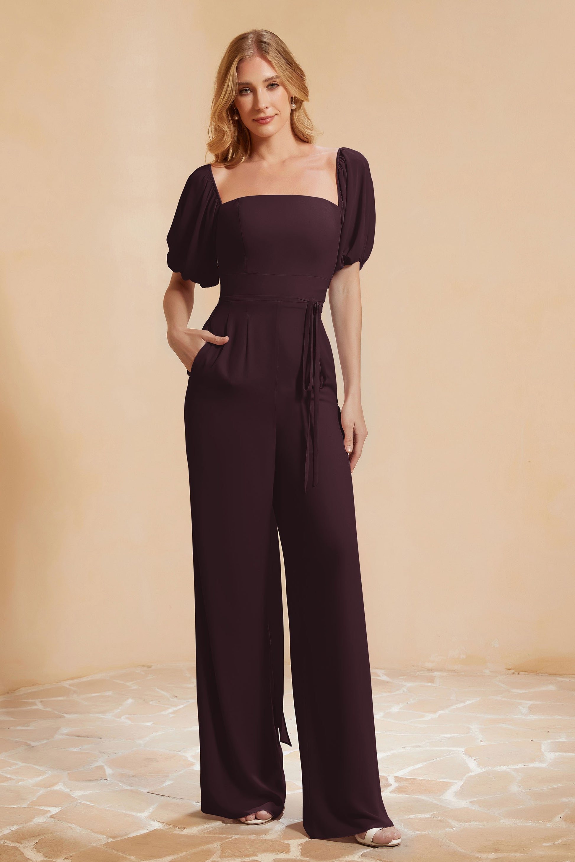 ORANDESIGNE Tuta Donna Monopezzo Elegante - Jumpsuit Con Stampa Patchwork, Pantaloni Largo E Scollo A V - Foto 2
