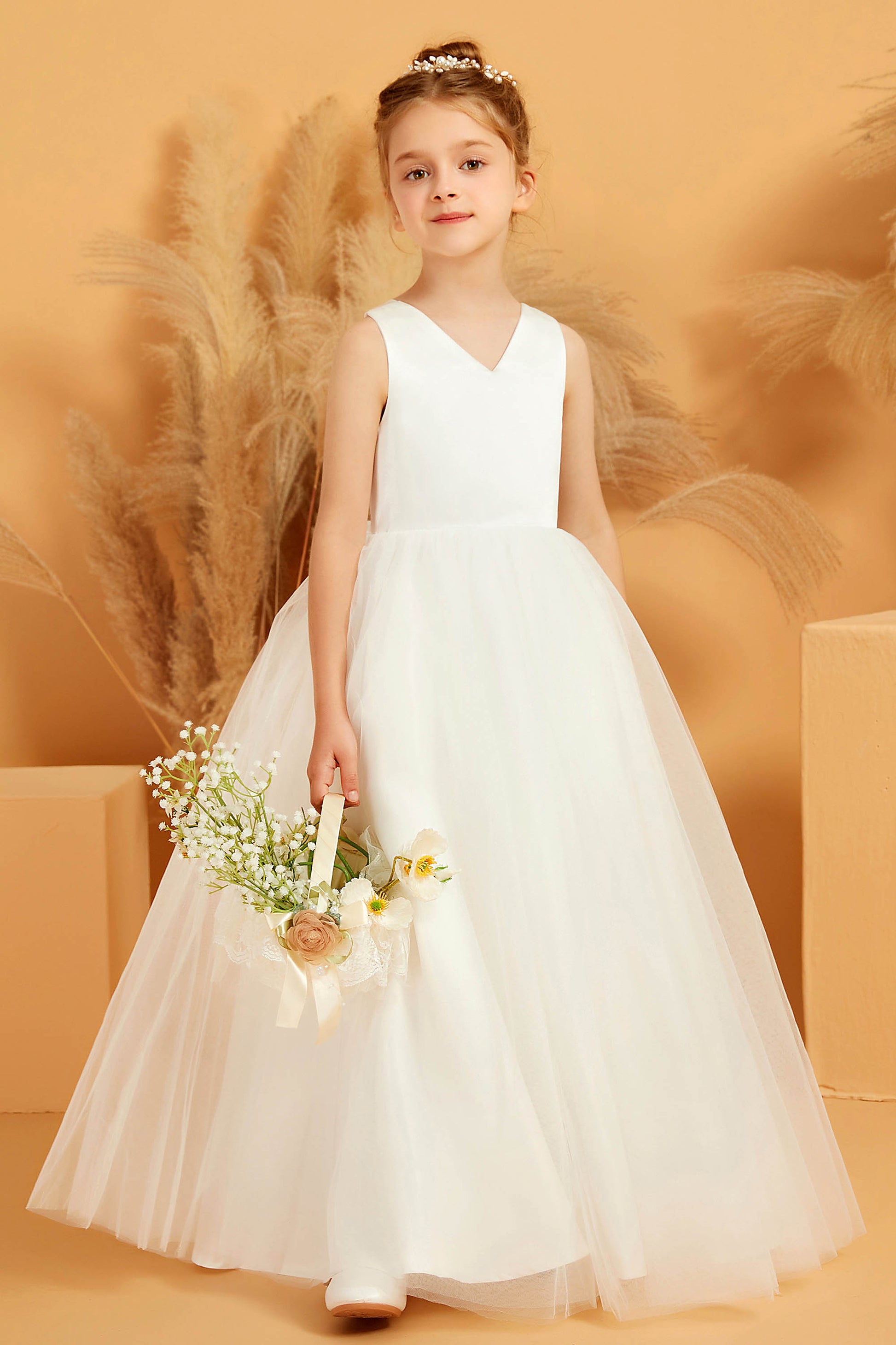 Abito Damigella Bambina Vestito Bambina Bianco E Blu Mimilú Abito