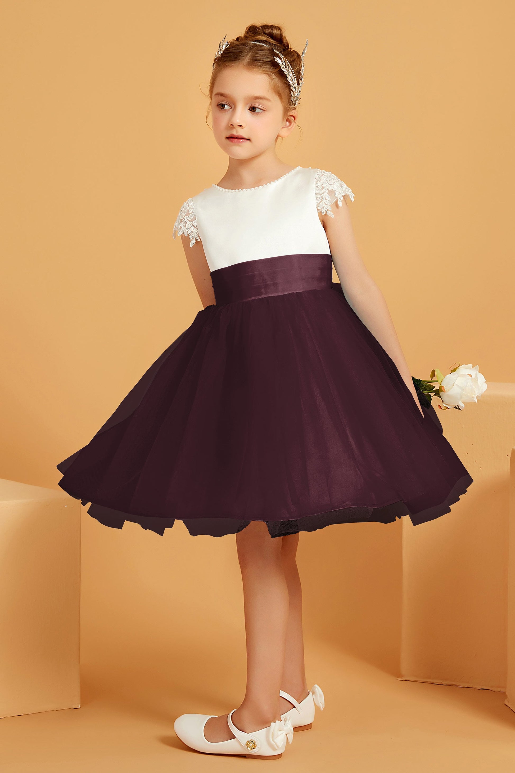 Abito da ragazza di fiori in avorio, abito da damigella d'onore junior, abito da prima comunione, abito da ragazza di fiori per bambini, abito da ragazza tutu, abito da ragazza con abito Abito da ragazza di fiori in avorio, abito da damigella d'onore junior, abito da prima comunione, abito da ragazza di fiori per bambini, abito da ragazza tutu, abito da ragazza con abito