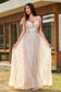 Abito da prom lungo in tulle con strass