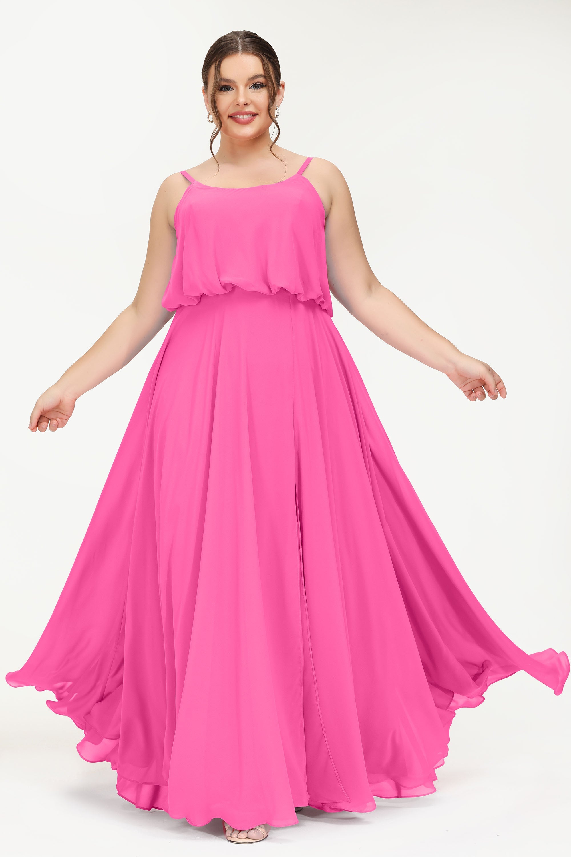 WSEYU Una spalla abiti da damigella d'onore lunghi con alta fessura A-Line abiti da festa formali in chiffon, malva, 54 Più WSEYU Una spalla abiti da damigella d'onore lunghi con alta fessura A-Line abiti da festa formali in chiffon, malva, 54 Più